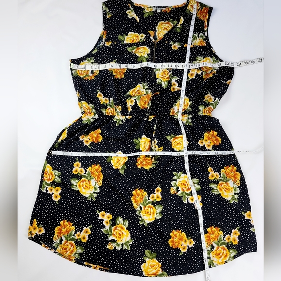 Womens Plus Size 2X Sleeveless Pullover Floral Midi Lightweight Sundress - Picture 8 of 8